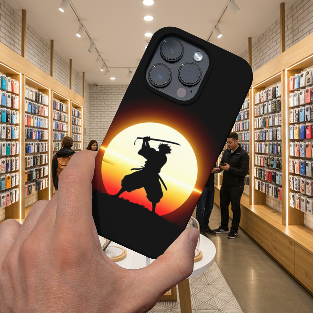 Samurai Silhouette Under the Rising Sun Honor and Strength iPhone 16 Pro Max Case