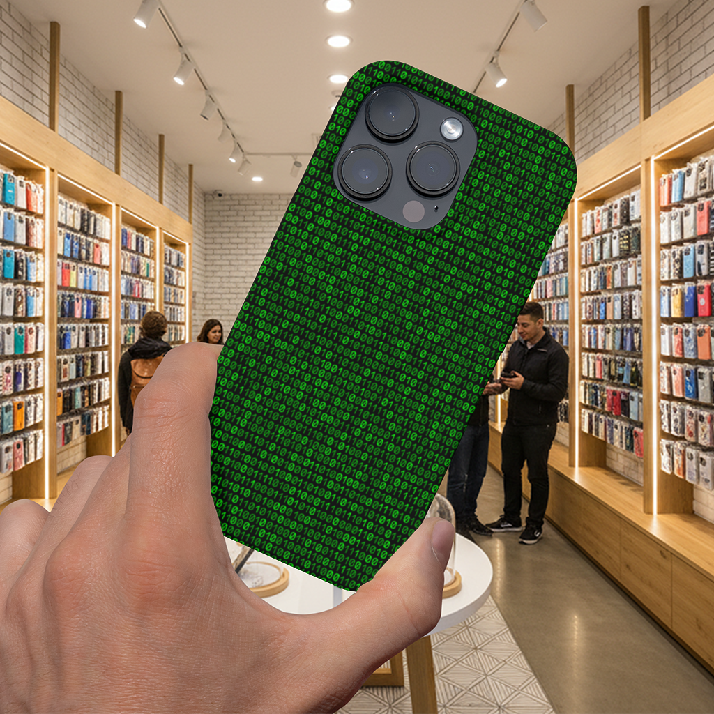 Matrix Style Digital Binary Code Background iPhone 16 Pro Max Case