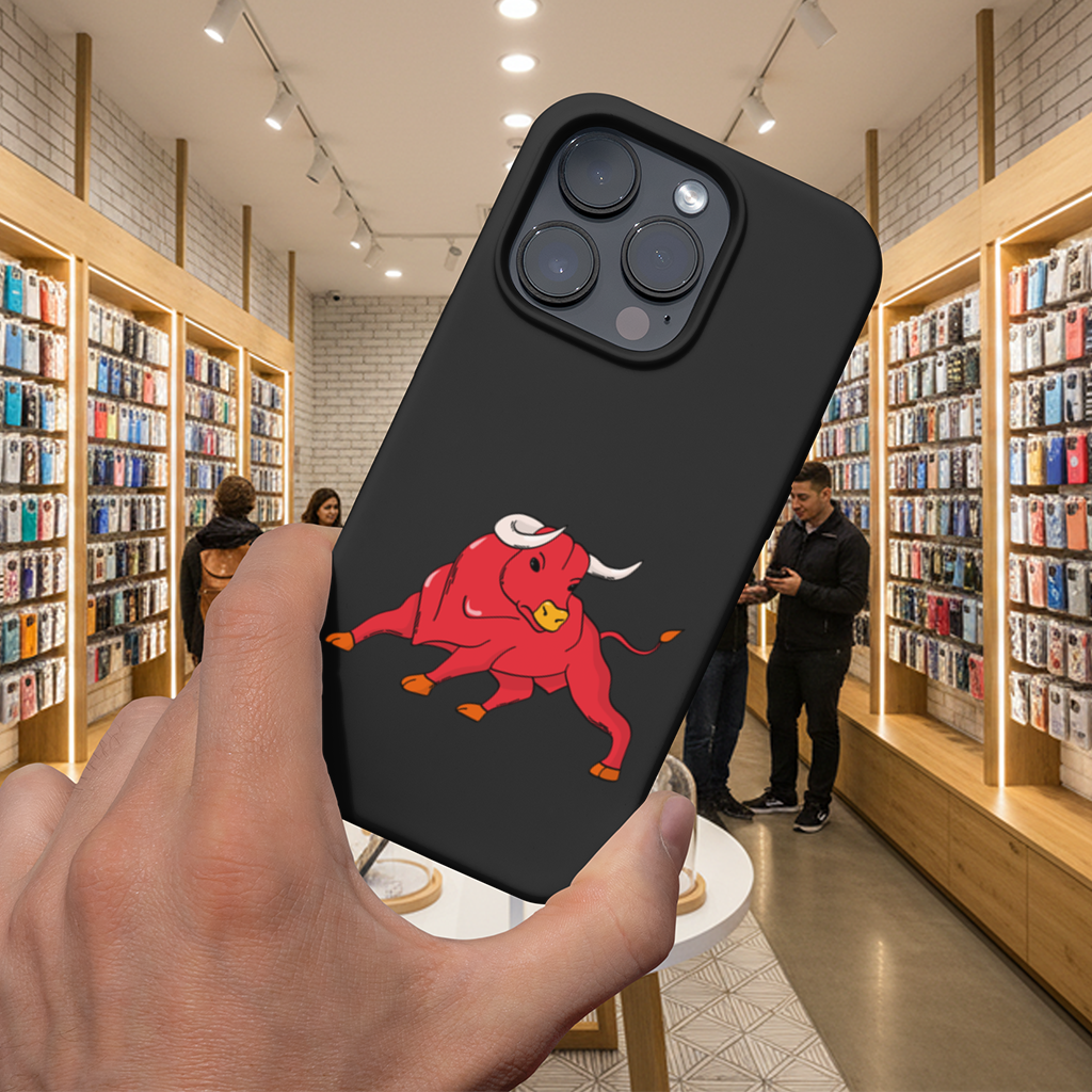 Spanish Red Bull Illustration Inspired by Matador Theme iPhone 16 Pro Max Case