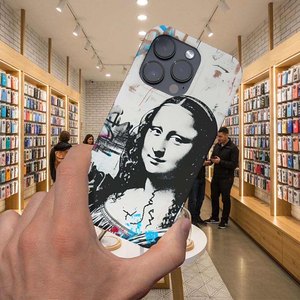 Graffiti Style Modern Mona Lisa Illustration iPhone 16 Pro Max Case