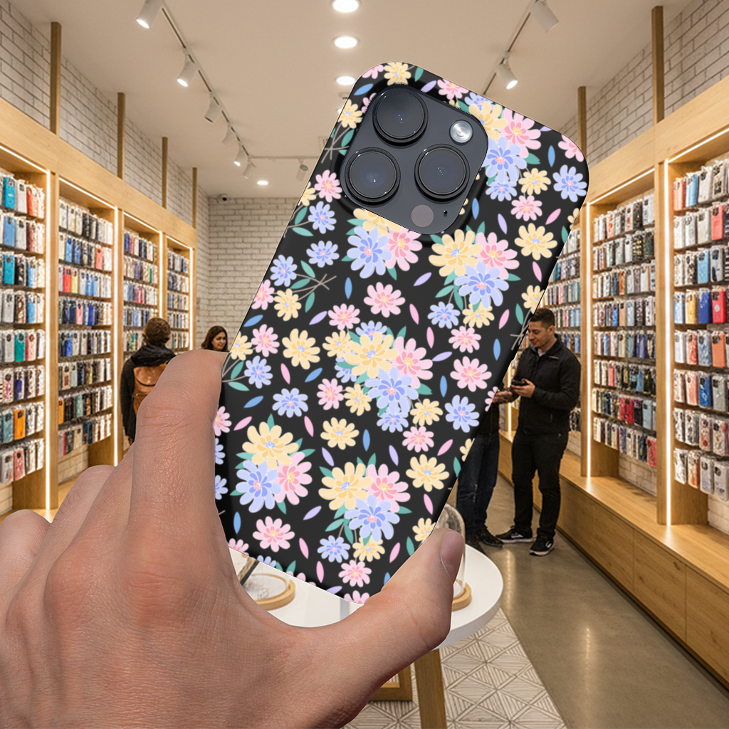 Colorful Pastel Spring Floral Pattern iPhone 16 Pro Max Case