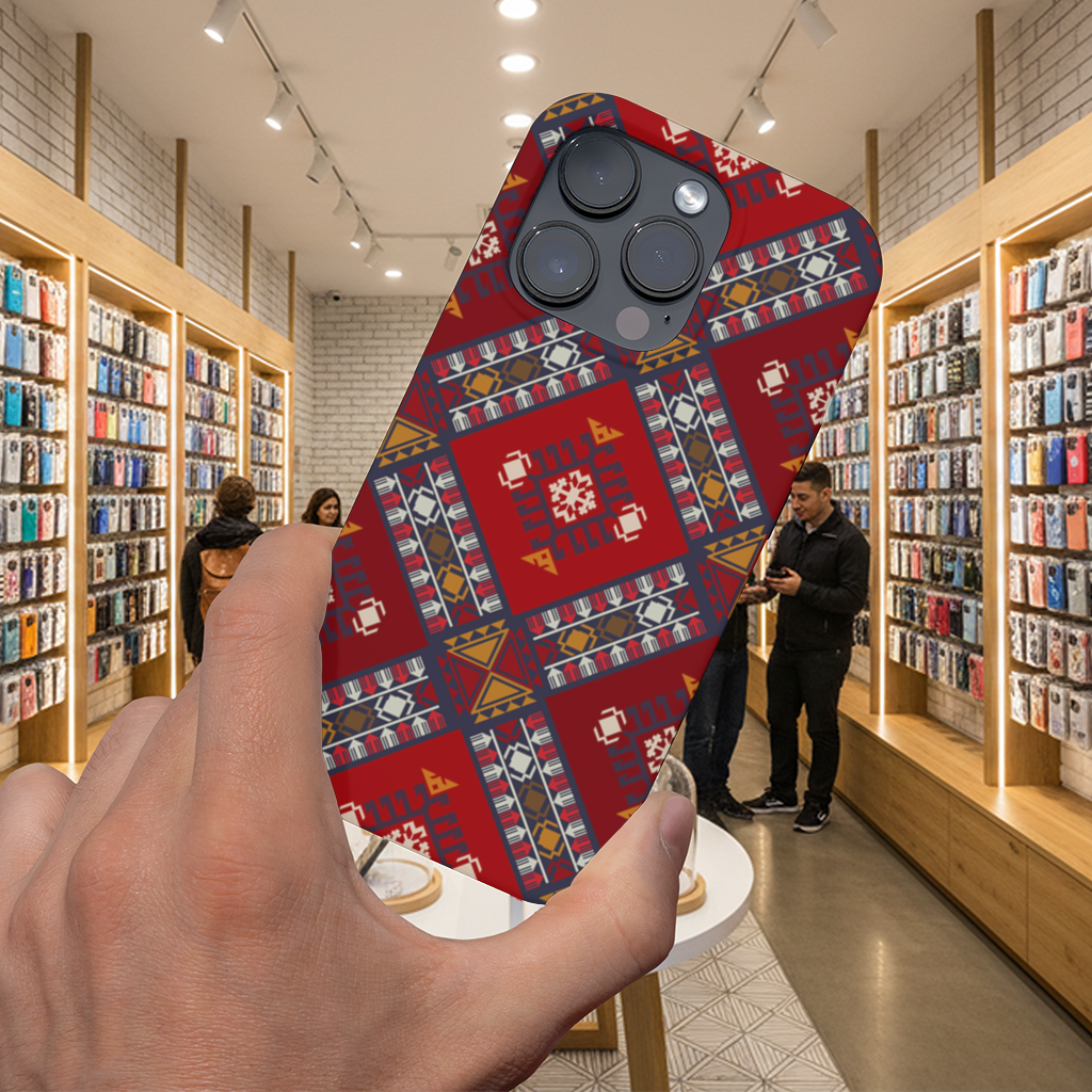 Geleneksel Kilim Desenli Motif iPhone 16 Pro Max Kılıfı