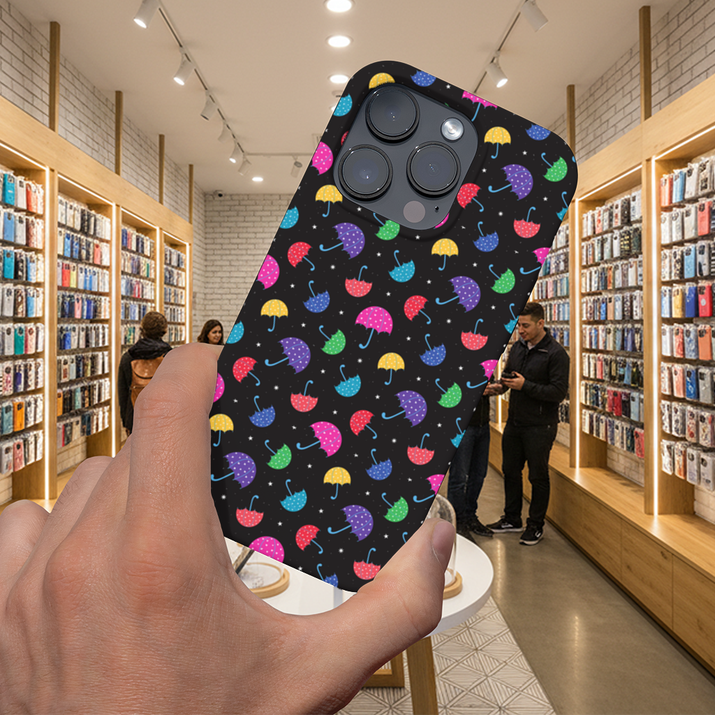 Colorful Heart Umbrellas Pattern iPhone 16 Pro Max Case