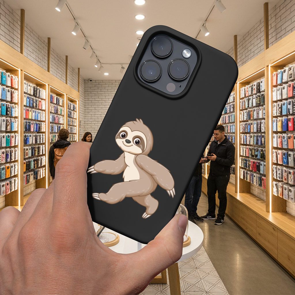 Cute Joyful Walking Sloth iPhone 16 Pro Max Case