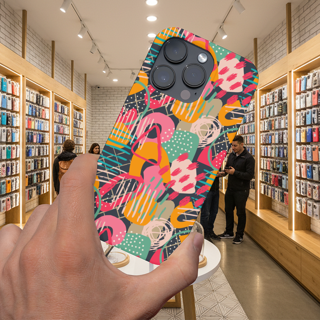 Soyut Geometrik Karalama iPhone 16 Pro Max Kılıfı