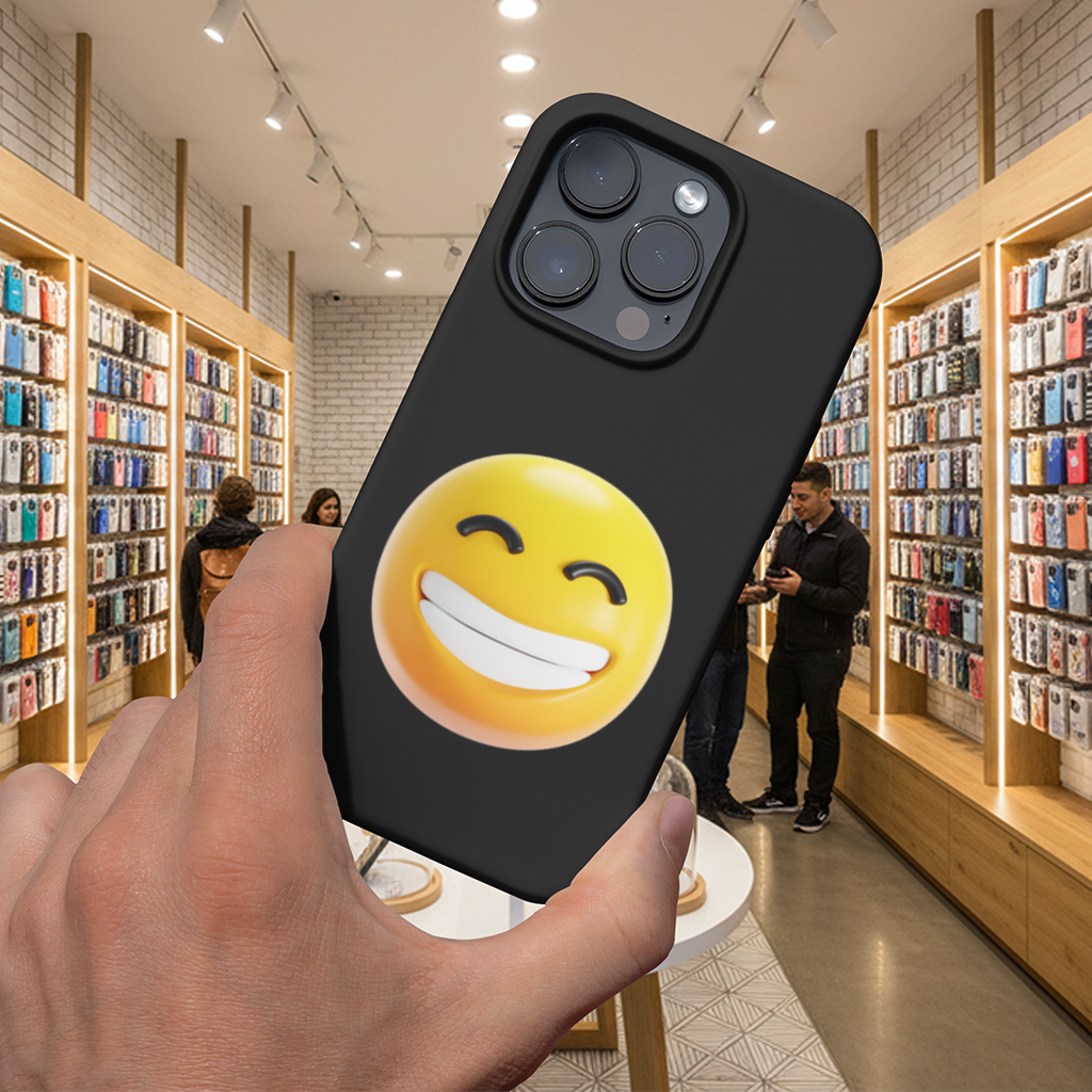 3D Smiling Emoji iPhone 16 Pro Max Case