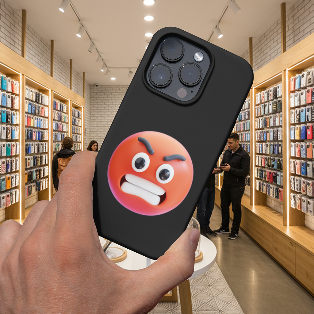 3D Angry Emoji iPhone 16 Pro Max Case