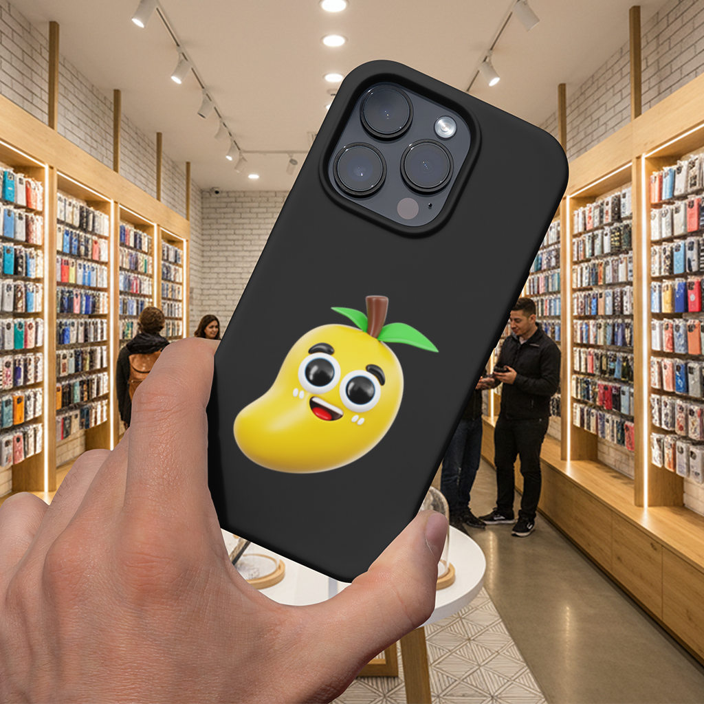 3D Kawaii Mango iPhone 16 Pro Max Case