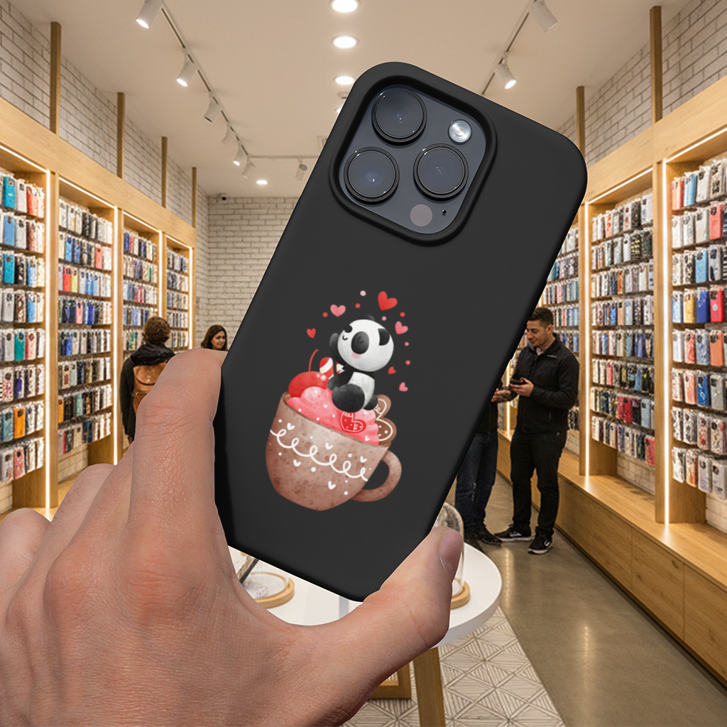 Kawaii Panda Coffee Time iPhone 16 Pro Max Case