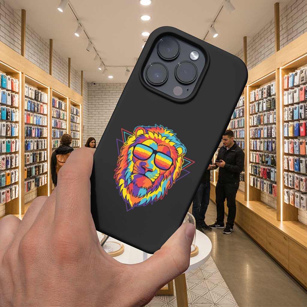 Colorful Retro Sunglasses Lion iPhone 16 Pro Max Case