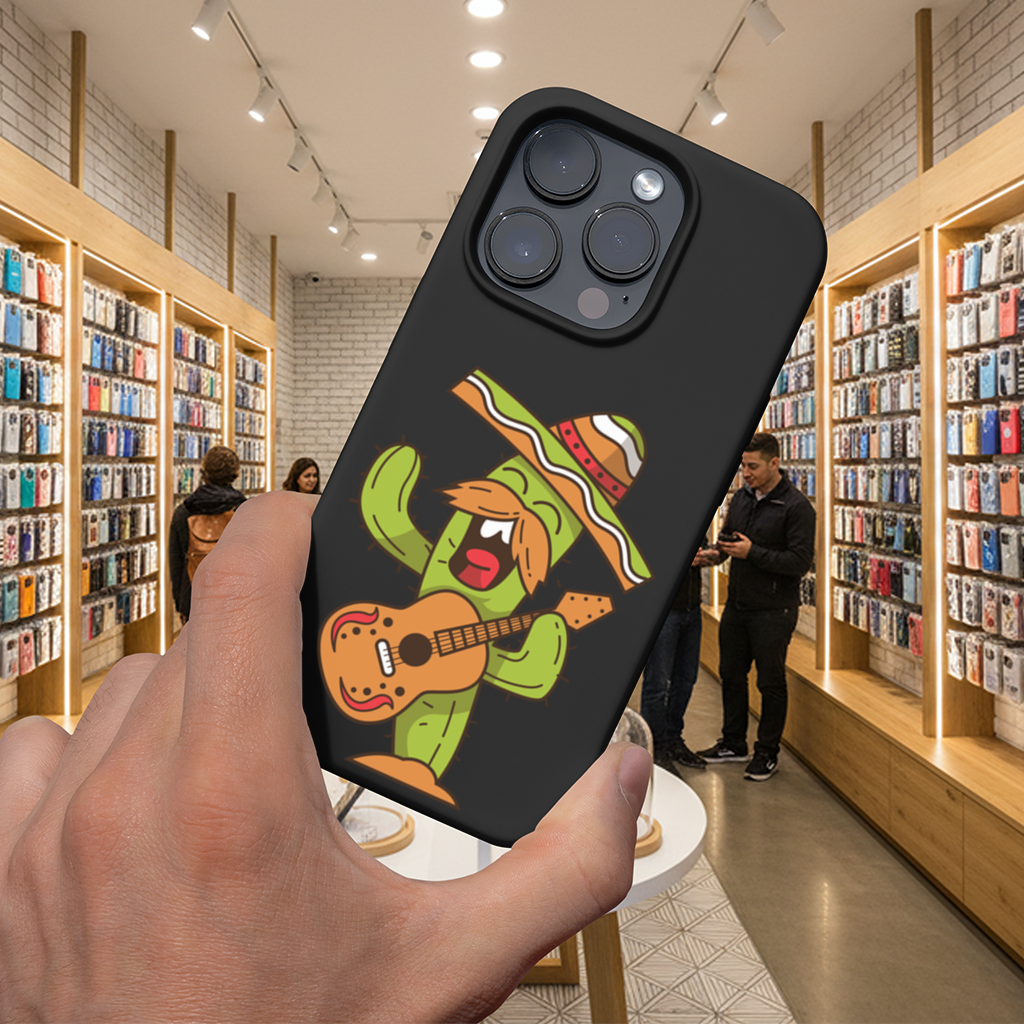 Mariachi Cactus Playing Guitar iPhone 16 Pro Max Case
