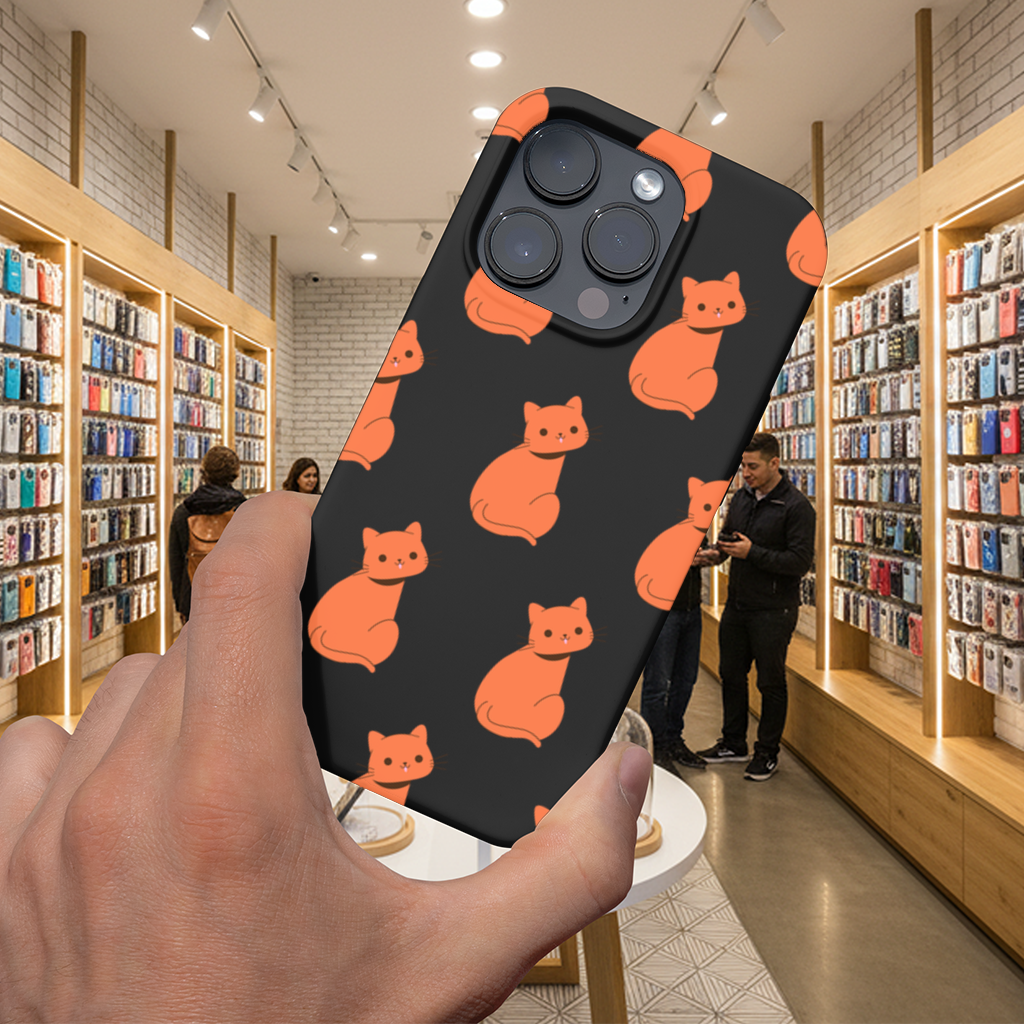 Kawaii Orange Cat Blep iPhone 16 Pro Max Case