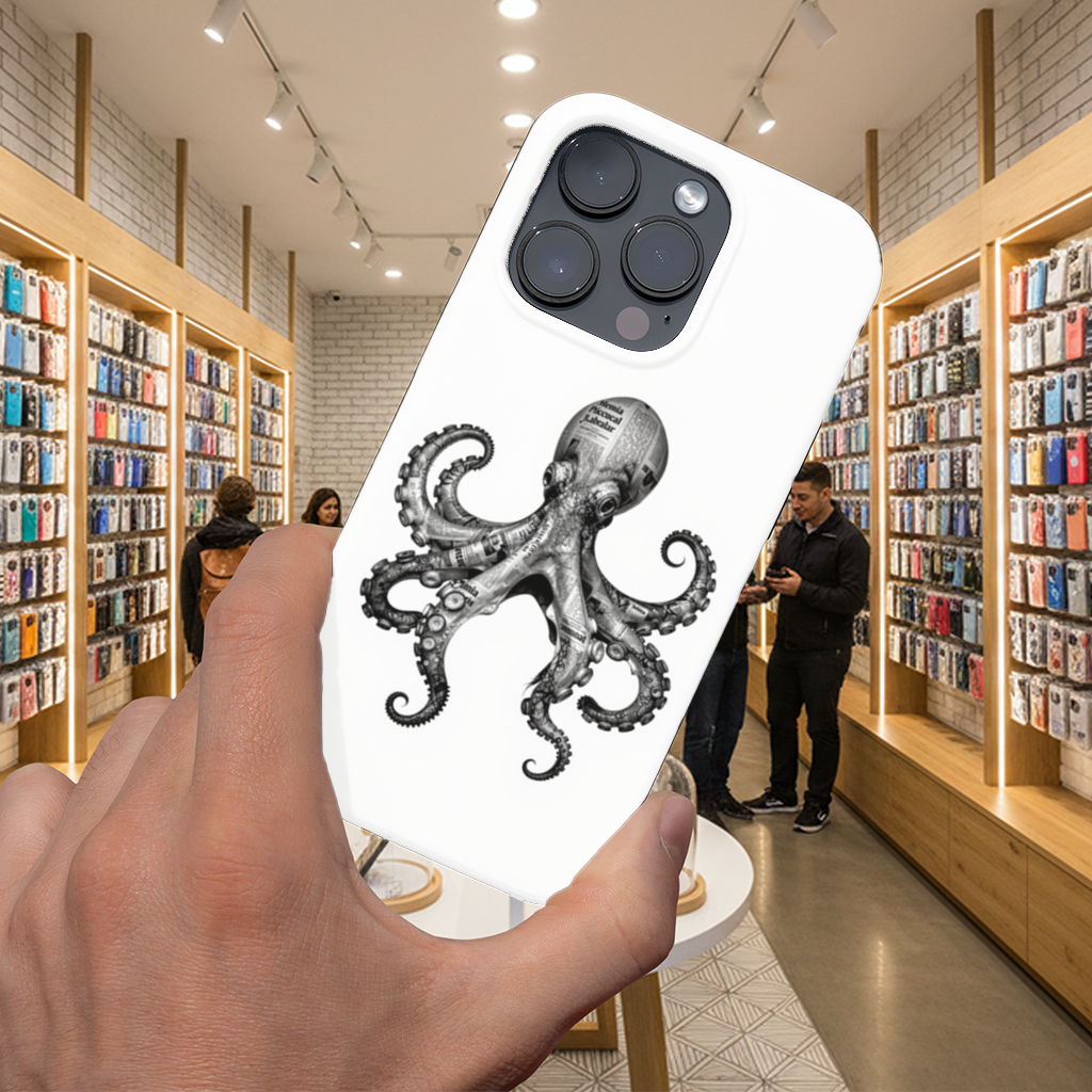 Vintage Newspaper Octopus Kraken iPhone 16 Pro Max Case