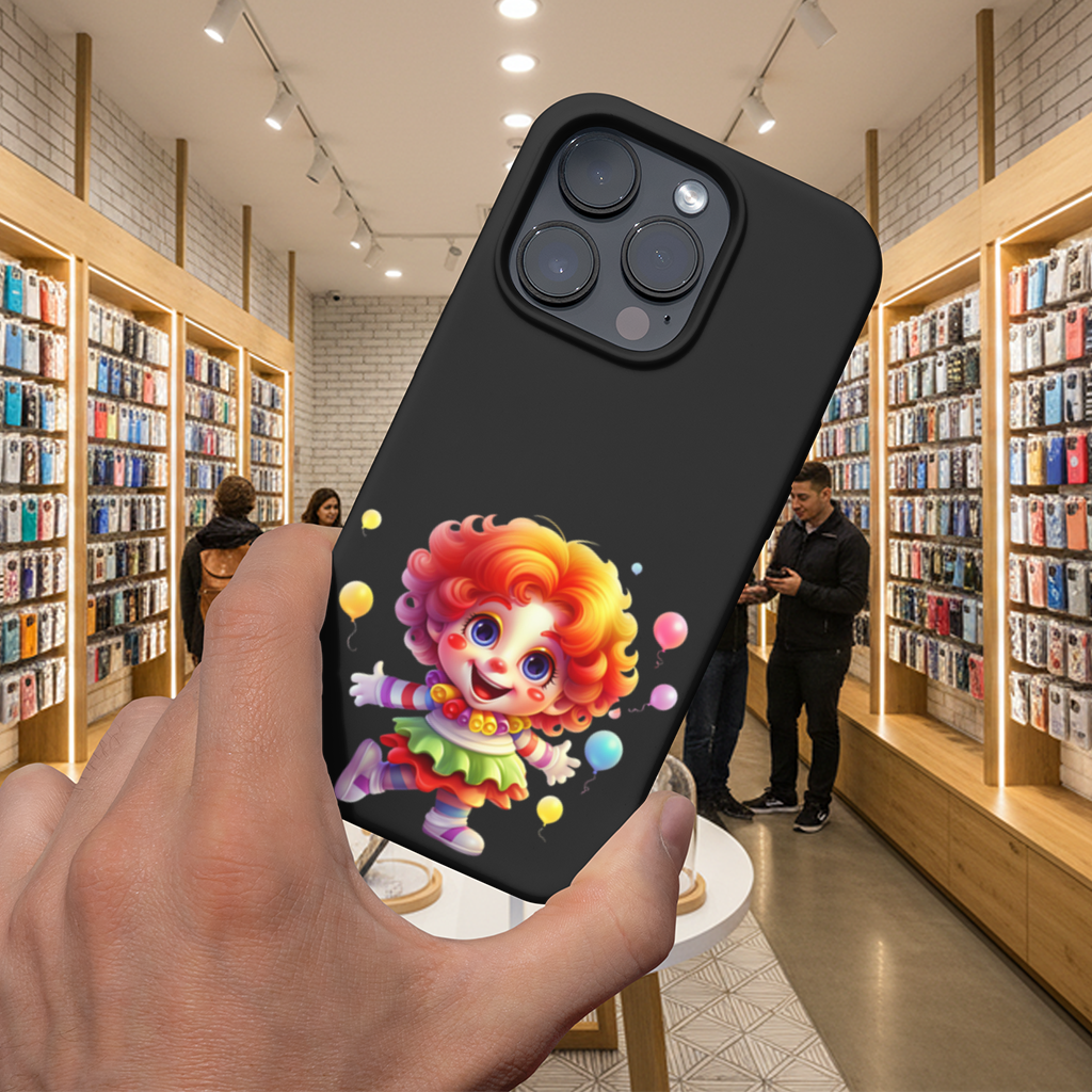 Cute Rainbow Hair Happy Clown iPhone 16 Pro Max Case