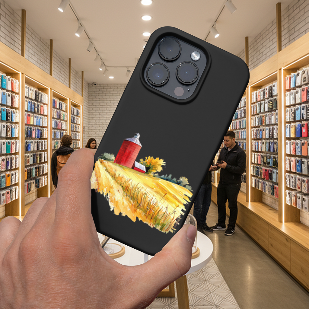Red Farm Silo and Golden Wheat Field iPhone 16 Pro Max Case
