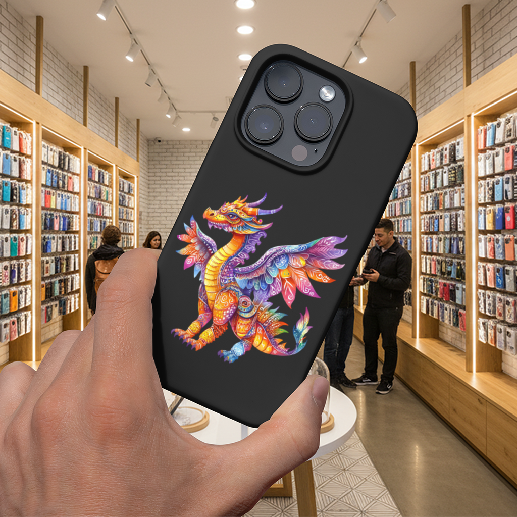 Vibrant Rainbow Mythical Dragon iPhone 16 Pro Max Case