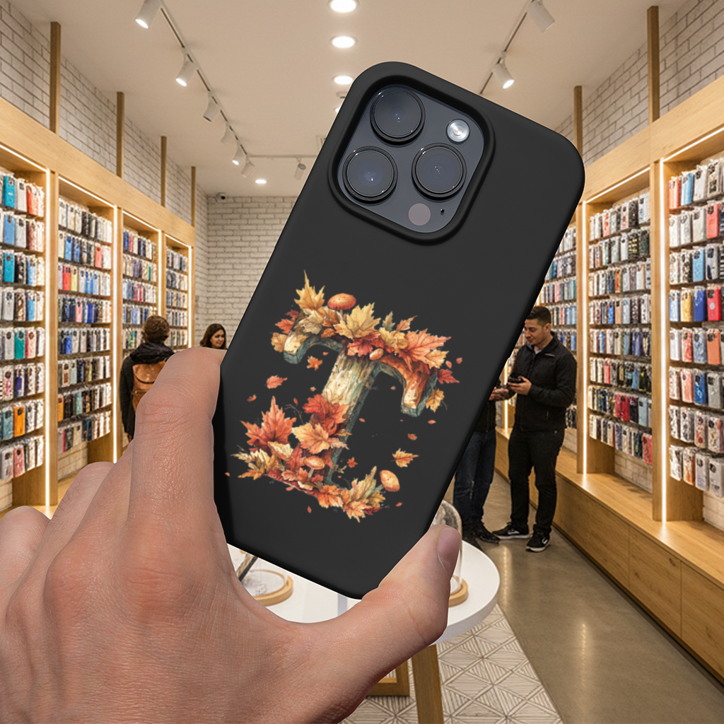Sonbahar Yapraklı Odunsu T Harfi iPhone 16 Pro Max Kılıfı