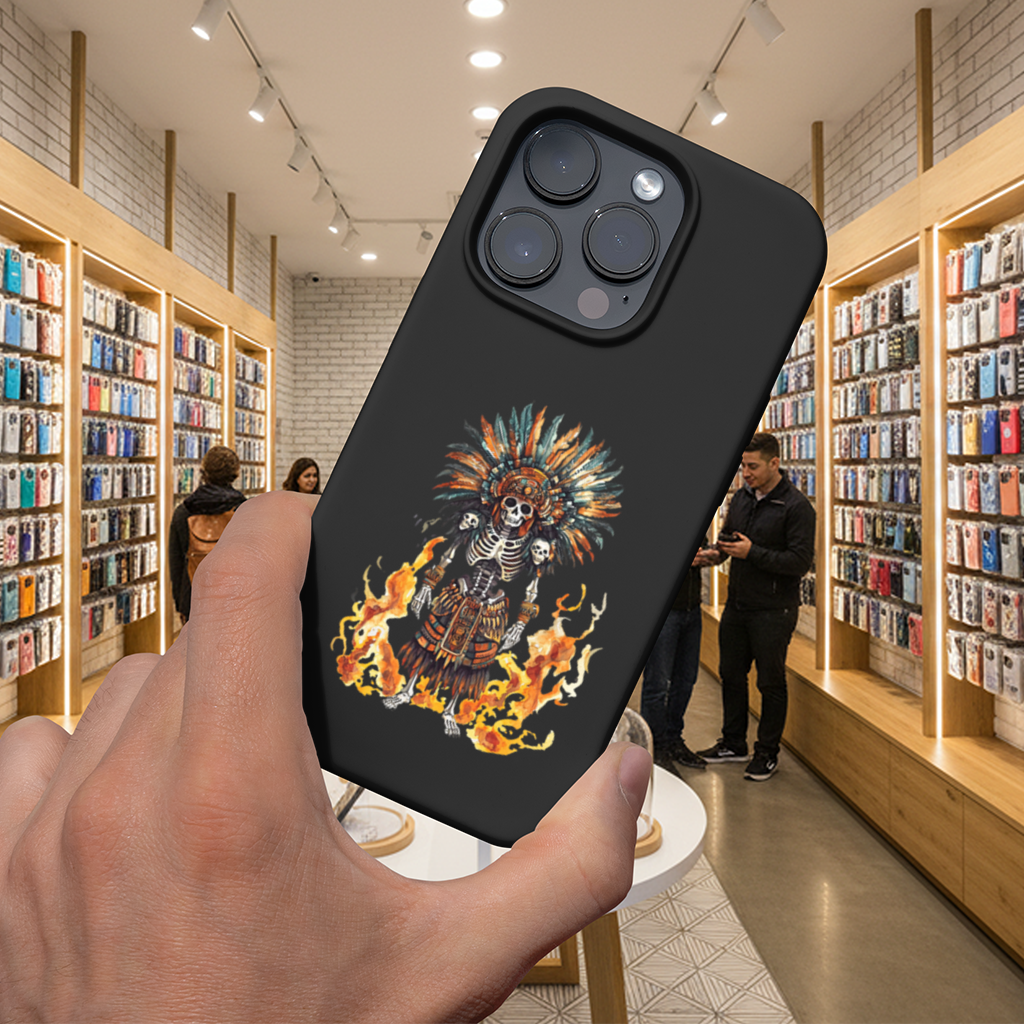 Aztek İskelet Savaşçı iPhone 16 Pro Max Kılıfı