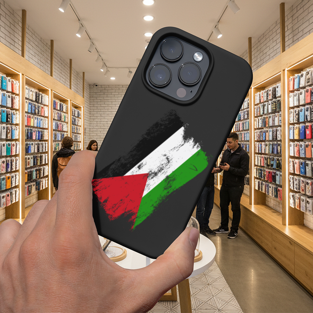 Palestine Resistance Flag Brush Stroke iPhone 16 Pro Max Case