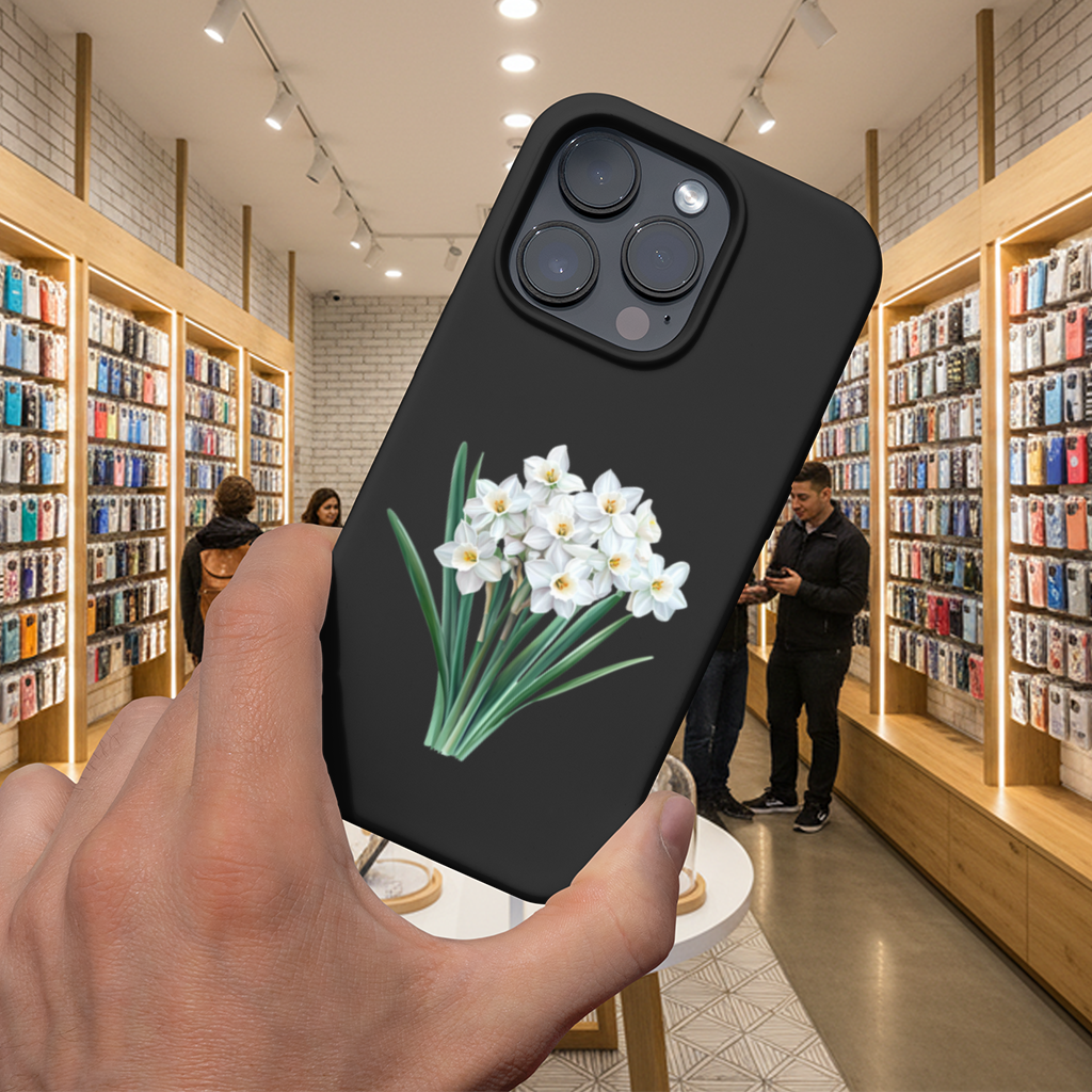 White Daffodil Bouquet Botanical iPhone 16 Pro Max Case