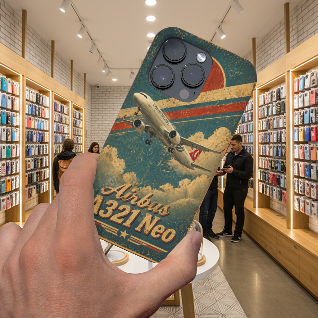 Airbus A321 Neo Turkish Airlines Retro iPhone 16 Pro Max Case