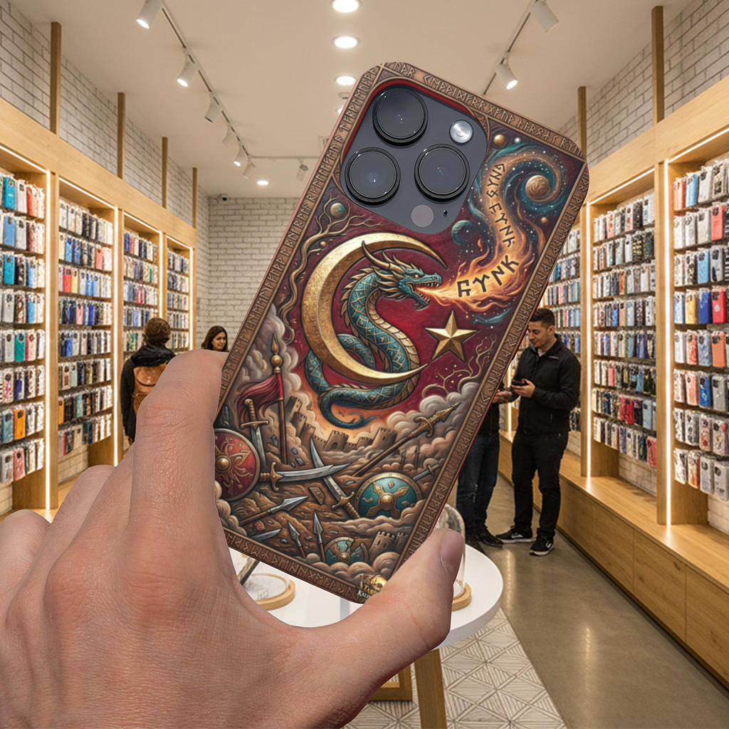 Mythical Dragon Crescent Phone Case iPhone 16 Pro Max Case