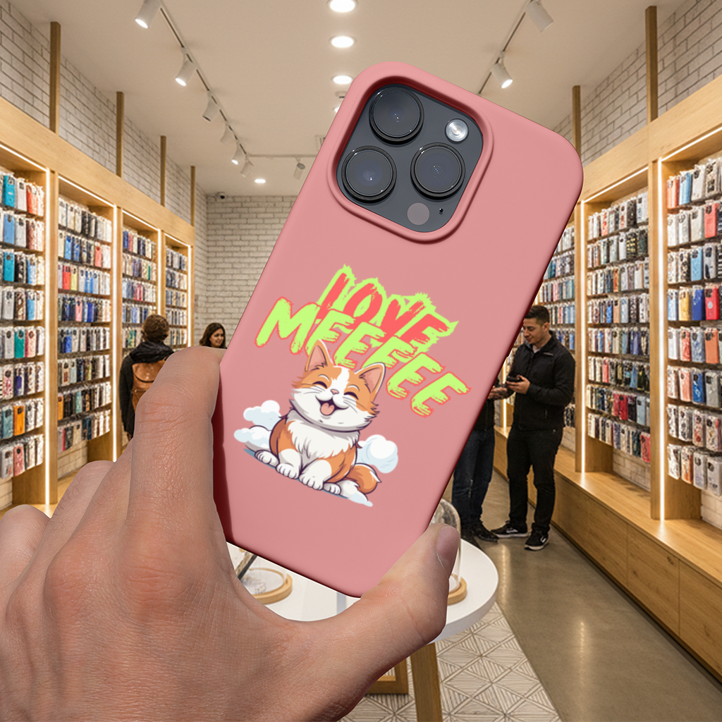 Cute Orange Cat Love Me iPhone 16 Pro Max Case